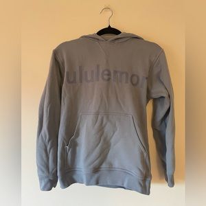 Lululemon all yours logo hoodie in iron blue size 2